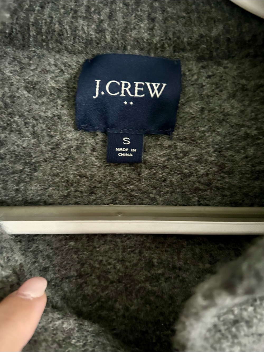 J.Crew 100% Lambswool Gray Button Front Cardigan Sweater Size Small - Picture 3 of 5